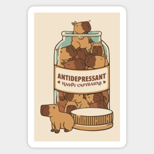 Antidepressant Capybara by Tobe Fonseca Magnet